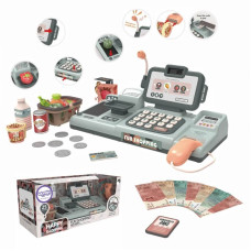 Woopie Shop Cash Register For Children Scanner Scale Microphone + 25 Accessories