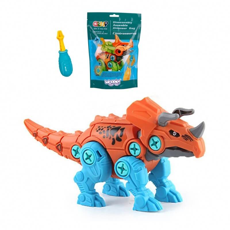 Woopie Rotaļu dinozaurs Triceratops, kuru var salikt ar skrūvēm