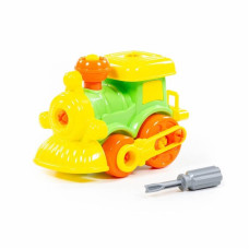 POLESIE Colorful constructor - Train with screwdriver 25 elements