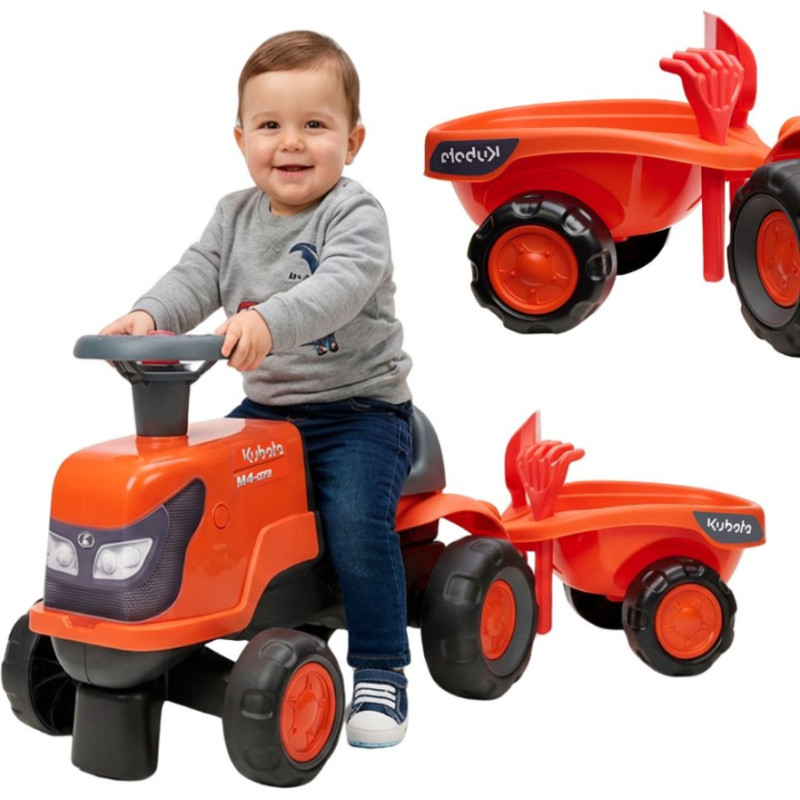 Falk copy of FALK Kubota Orange Tractor with Trailer + accessories from 1 year