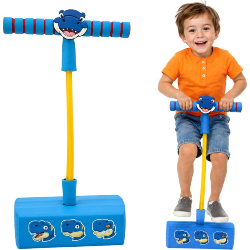 Woopie Foam Pogo Jumper for Kids Blue Dinosaur