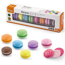 Viga Toys Wooden Cookies Set of colorful macaroons, 8 pieces