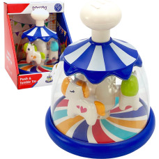 Woopie BABY Colorful Horses Blue Spinning Top Carousel