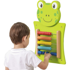 Viga Toys VIGA koka manipulācijas dēļa Frog Abacus FSC Montessori sertifikāts