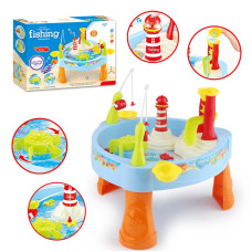 Woopie Water Table Fishing Game Light Sound + 24 Accs.