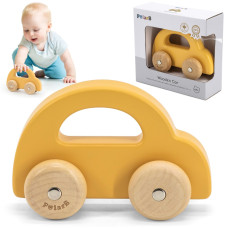 Viga Toys VIGA PolarB Wooden Push Car Yellow