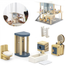 Viga Toys Комплект мебели VIGA PolarB для ванной комнаты кукольного домика