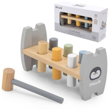 Viga Toys Viga PolarB Wooden Punch Hammer Penguin Montessori