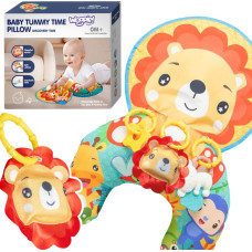 Woopie Подушка-круассан BABY Интерактивный обучающий коврик-погремушка-прорезыватель
