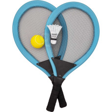 Woopie Lielo badmintona tenisa rakešu komplekts bērniem + atspoles bumba