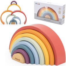 Viga Toys VIGA PolarB Деревянный пазл-радуга Креативные кубики Монтессори