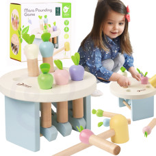 Classic World Wooden Toy Hit the Carrot with a Hammer 8 pcs.