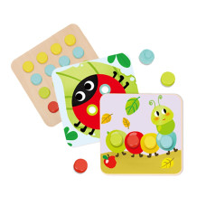 Tooky Toy Блоки-пазлы для детей «Животные соответствуют обучающим формам, цветам + доски»