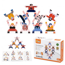 Viga Toys VIGA Arkādes spēle Balancing People Circus 12 daļu puzle