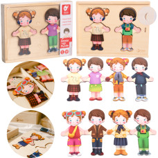 Classic World Wooden Boy and Girl Dressing Puzzle 26 pcs.