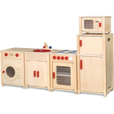 Viga Toys VIGA Wooden Huge Natural Kitchen Set, FSC Certified