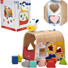 Tooky Toy Wooden Shape Sorter Fudge Blocks Shapes 6 pcs.