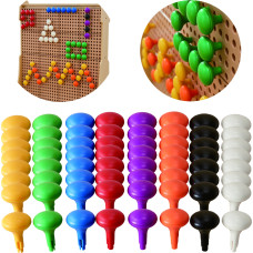 Masterkidz Colorful Jumbo Pins for STEM Board 64 Pcs - 8 Colors