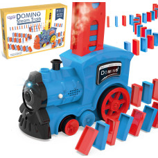 Woopie Electric Train Locomotive for Domino Blocks with Steam 80 pcs.
