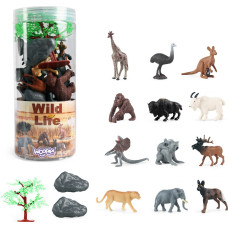 Woopie Set of Wild Animals Figurines 15 pcs. - version 1
