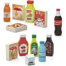Viga Toys VIGA Wooden Snacks and Drinks Set of 12 Food Items