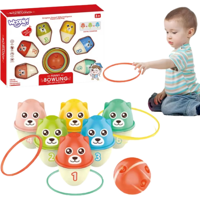 Woopie Kręgle Dla Dzieci Kolorowe Misie 3w1