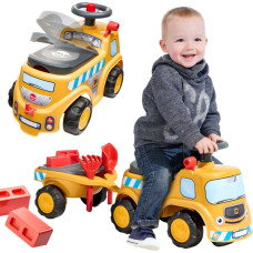 Falk JCB Ride-on Construction Truck with Trailer and Accessories