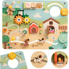 Classic World Wooden Manipulative Activity Board Farm