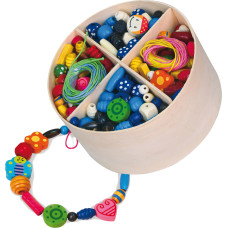 Viga Toys Viga Set of Wooden Beads for Stringing 608 Elements Box