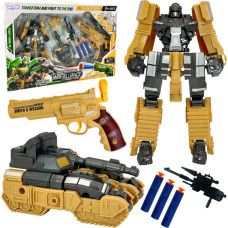 Woopie Zestaw 3w1 Robot Transformujący Czołg i Wyrzutnia na Strzałki Brązowy