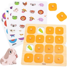 Viga Toys Viga Memory Gra Pamięciowa Zgadnij Obrazki 10 Kart Montessori