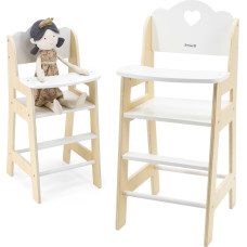 Viga Toys VIGA PolarB Doll Feeding Chair, White Wooden