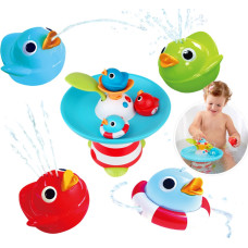 Woopie BABY vannas rotaļlieta Duck Race ūdens strūklaka + skaņas