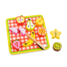 Tooky Toy Wooden Fruit Cutting Board 20 pcs.