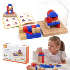 Viga Toys Viga koka 3D Montessori bloku veidošanas spēle