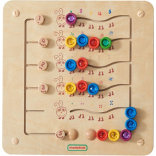 Masterkidz Colorful Caterpillars Learning Numbers and Quantities - Montessori Educational Wall Board