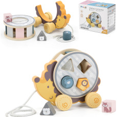 Viga Toys VIGA PolarB Hedgehog to pull with a 2-in-1 sorter