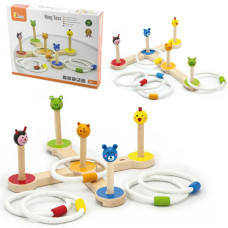 Viga Toys Wooden Animal Ring Toss game