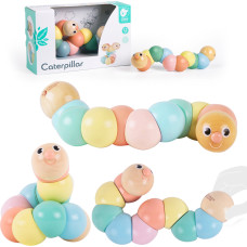 Classic World Wooden Colorful Caterpillar for Bending and Twisting