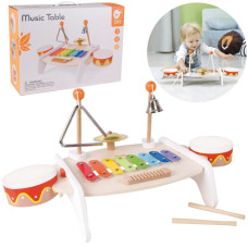 Classic World Set of Musical Instruments for Children Xylophone Washboard Cymbals Drums Cymbal Sticks Triangle Bell 9 pcs.