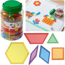 Masterkidz Montessori Tangram Mosaic Blocks Set 140 pcs.