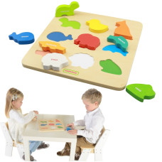 Masterkidz Koka formu šķirotājs Krāsaini Montessori dzīvnieki