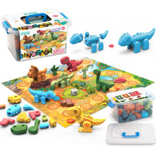 Woopie 2in1 Construction Set Dinosaurs Board Game + Dice 46 pcs.
