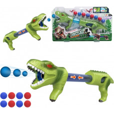 Woopie Ball Gun Foam Balls Automatic Launcher Dinosaur 9 pcs.