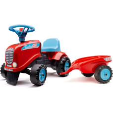Falk GO Sarkanais traktors ar piekabi no 1 gada