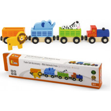 Viga Toys Viga A set of accessories for the train - a train with wild ZOO animals