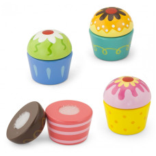 Viga Toys Viga Wooden Cookies Cupcakes 4 gab