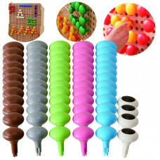Masterkidz Colorful Jumbo Pins for STEM Board 64 Pcs - 6 Colors