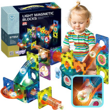 Woopie Magnetic Blocks Ball Track Light 49 pcs.