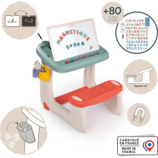 Smoby Divpusējs rakstāmgalds, sols, dēlis 2in1 + 80 piederumi